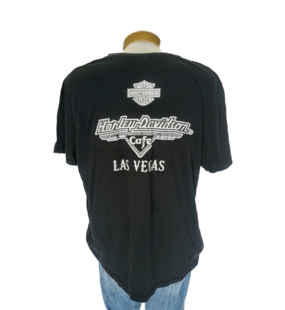 Harley-Davidson Men's 2XL Black White Graphic Tee - Picture 5 of 5